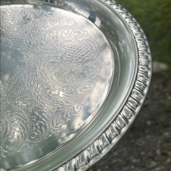 Elegant Silver Plated Serving Tray - Picture 4 of 13